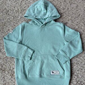 abercrombie kids popover hoodie green 7/8